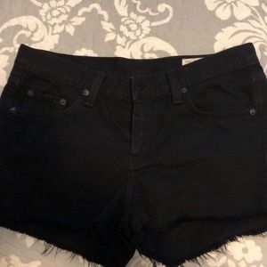 Rag & Bone Black cutoff shorts